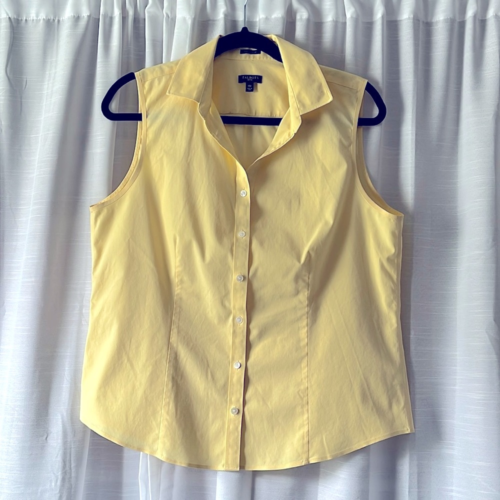 Talbots Yellow Sleeveless Shirt